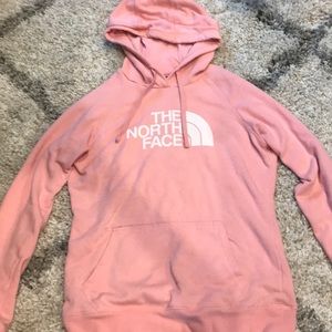Pink north face hoodie